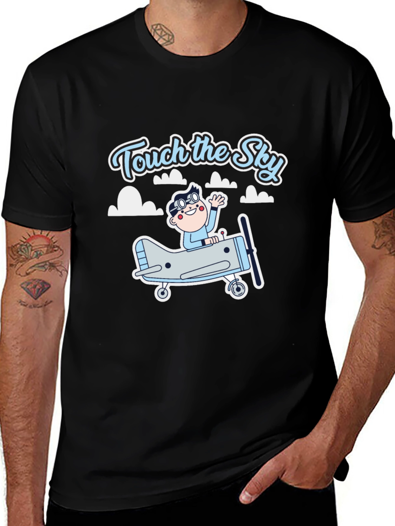 Touch the Sky T-Shirt - Airplane & Pilot Design