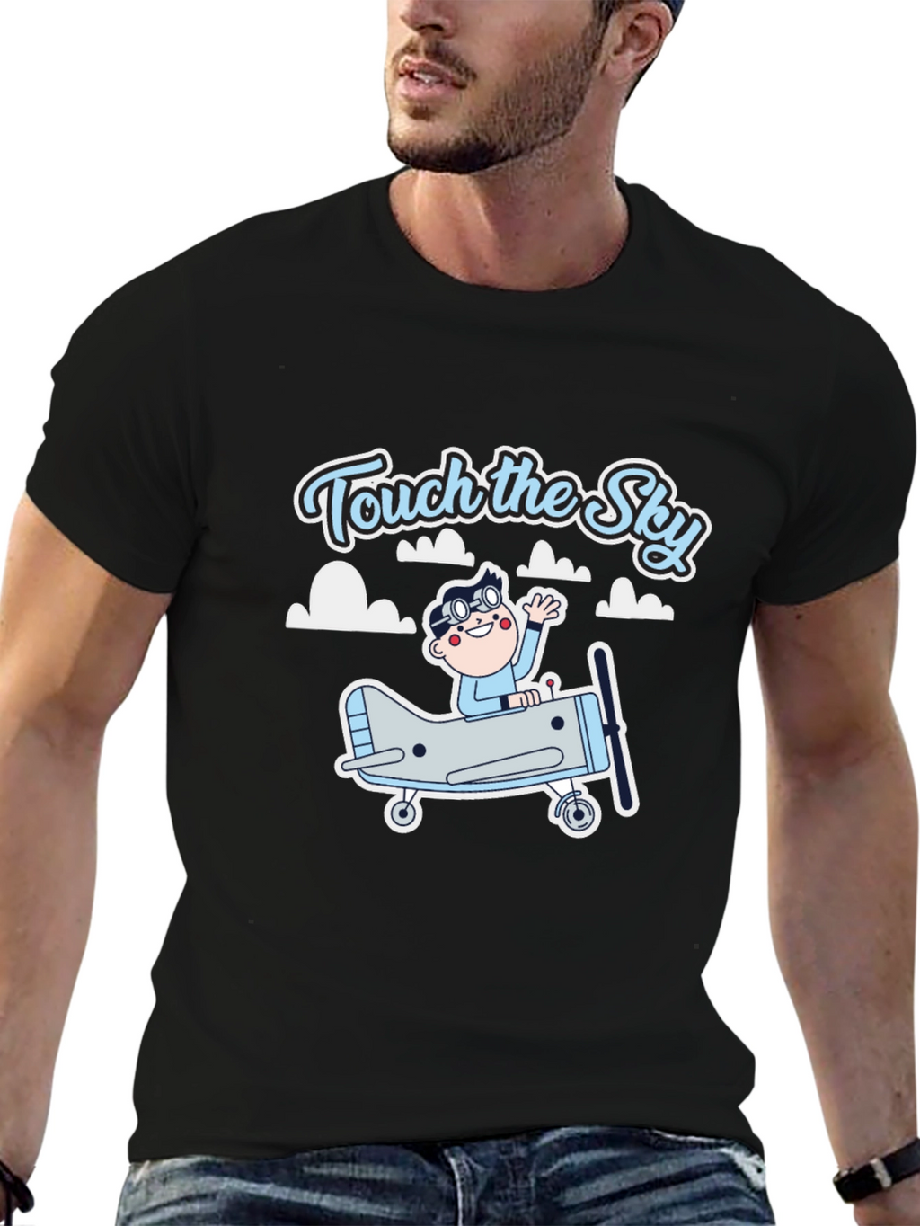 Touch the Sky T-Shirt - Airplane & Pilot Design