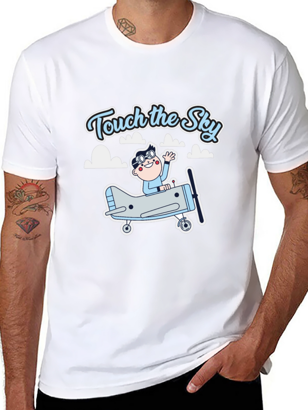Touch the Sky T-Shirt - Airplane & Pilot Design