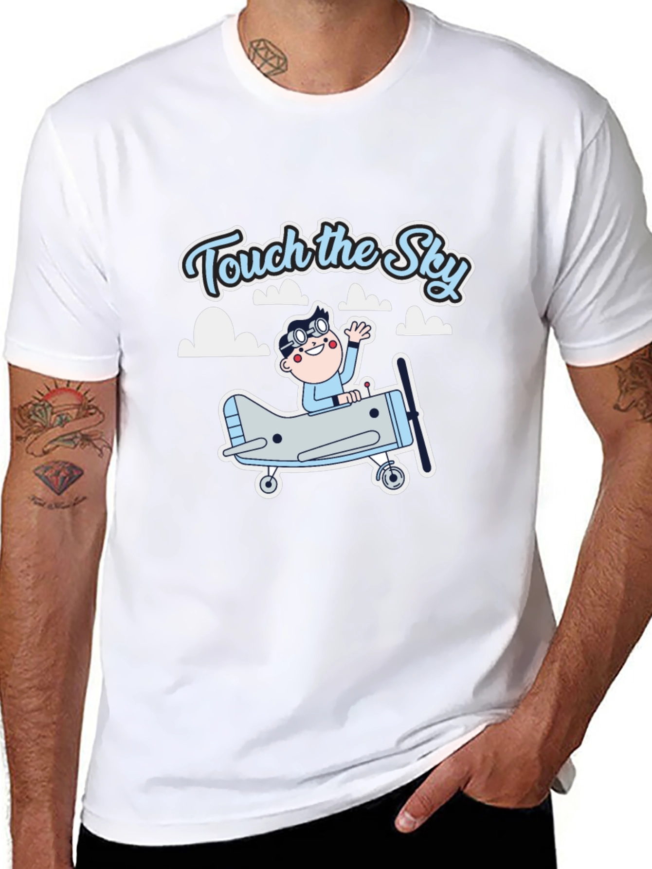 Touch the Sky T-Shirt - Airplane & Pilot Design
