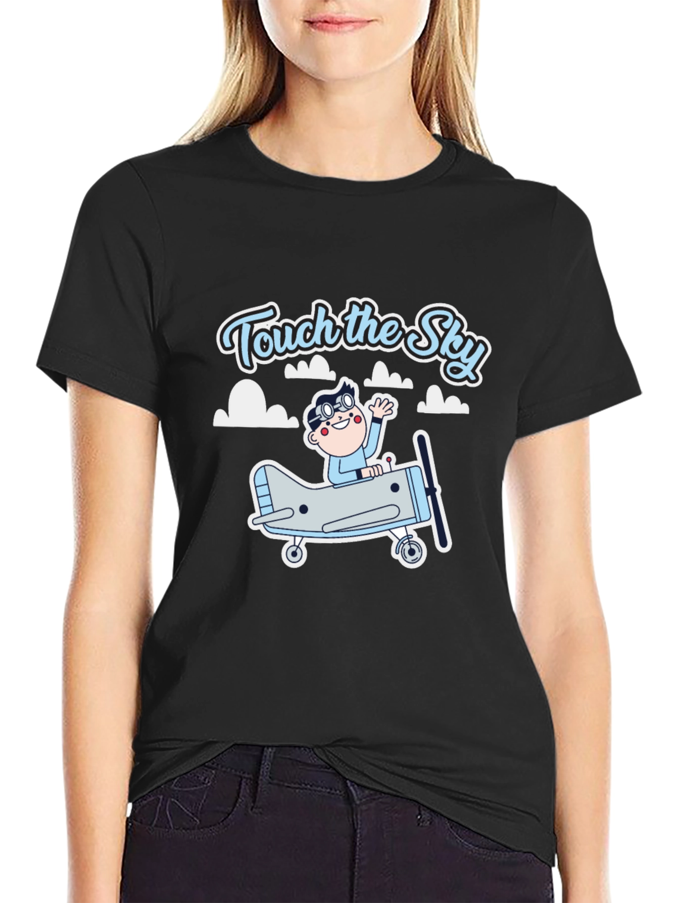 Touch the Sky T-Shirt - Airplane & Pilot Design