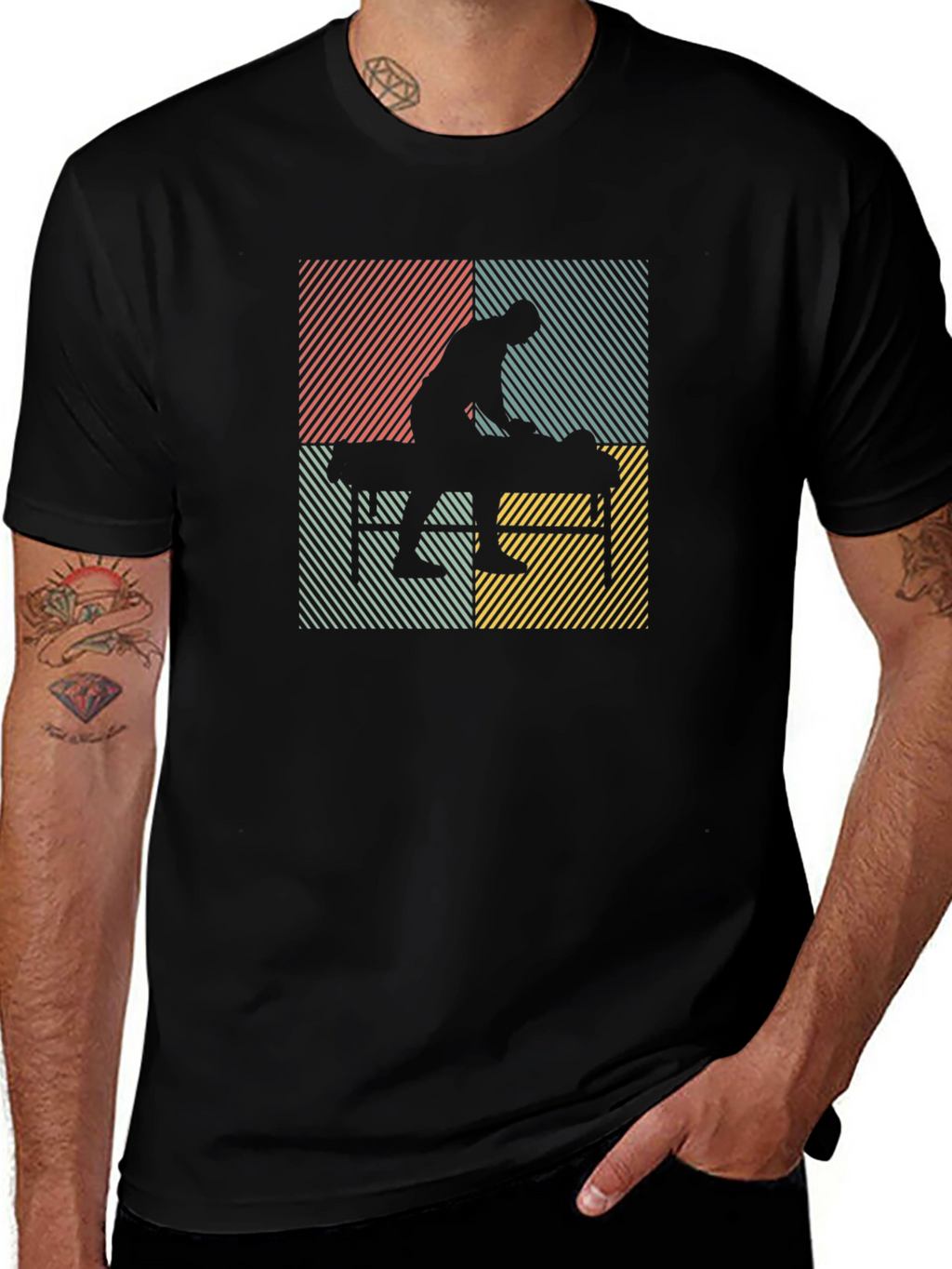 Massage Therapist Retro Style T-Shirt