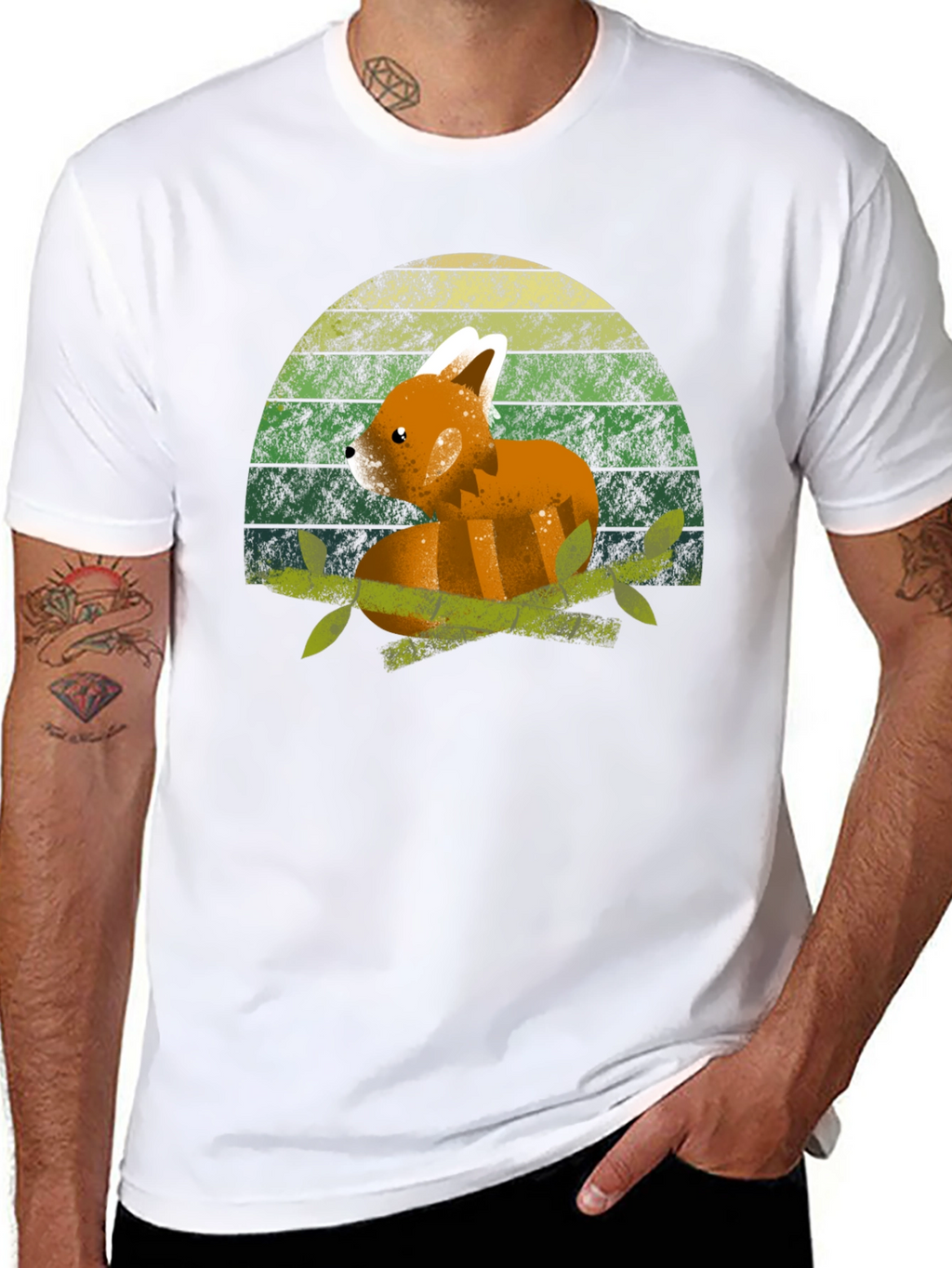Red Panda Sunset T-Shirt - Cute Animal Tee