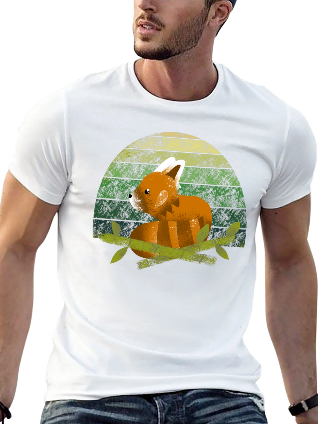 Red Panda Sunset T-Shirt - Cute Animal Tee