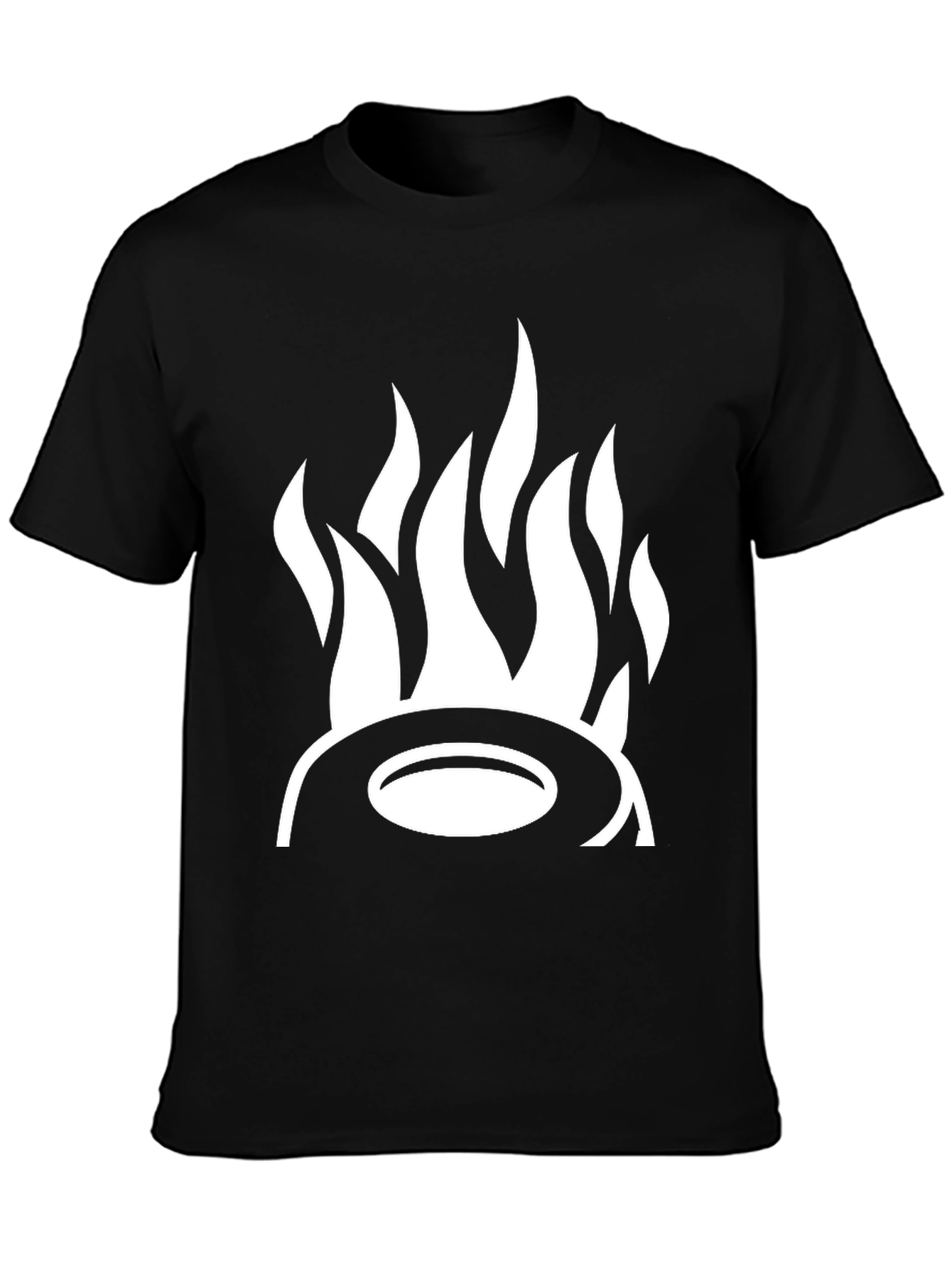 Flame Design Black T-Shirt