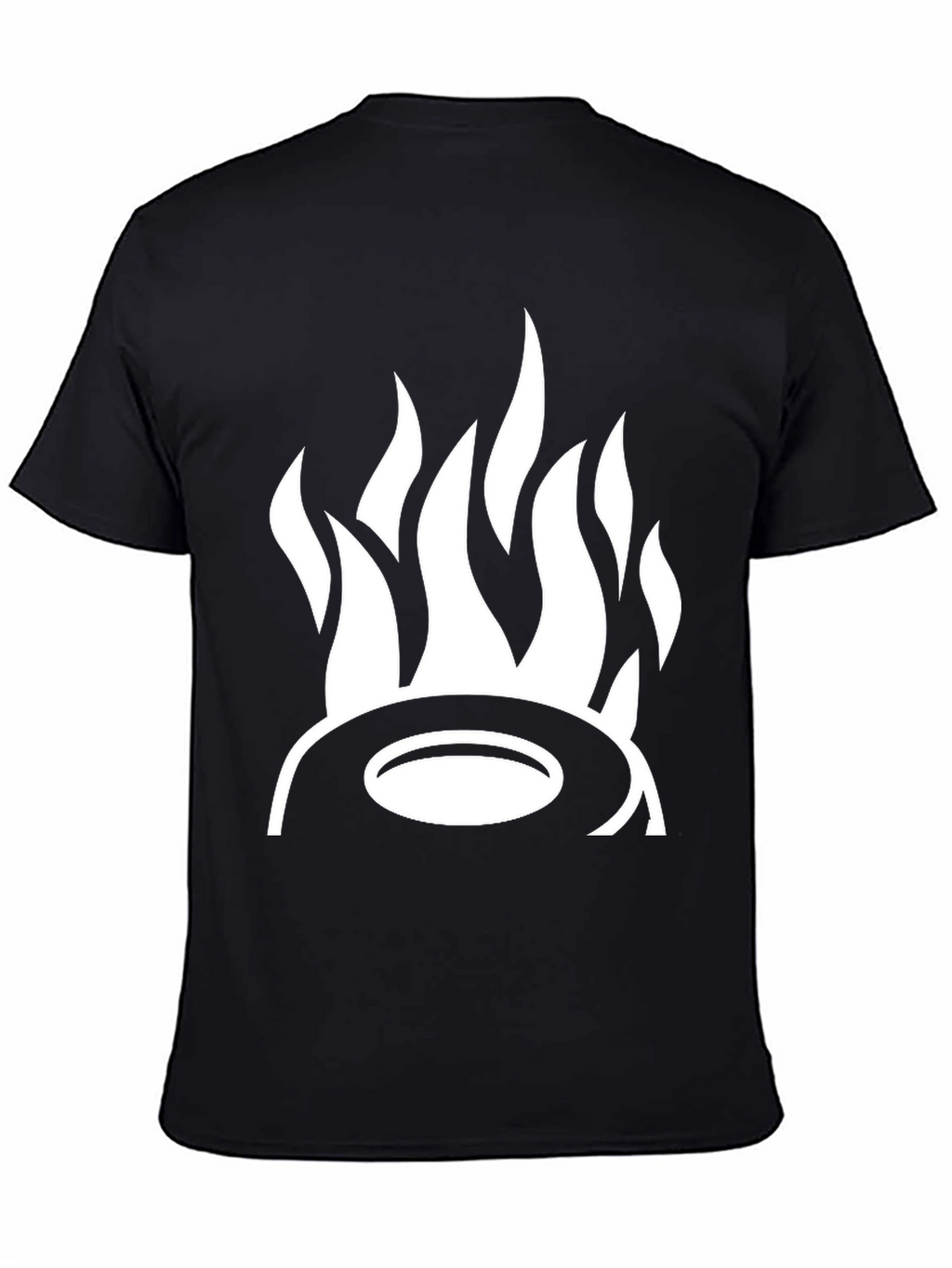 Flame Design Black T-Shirt