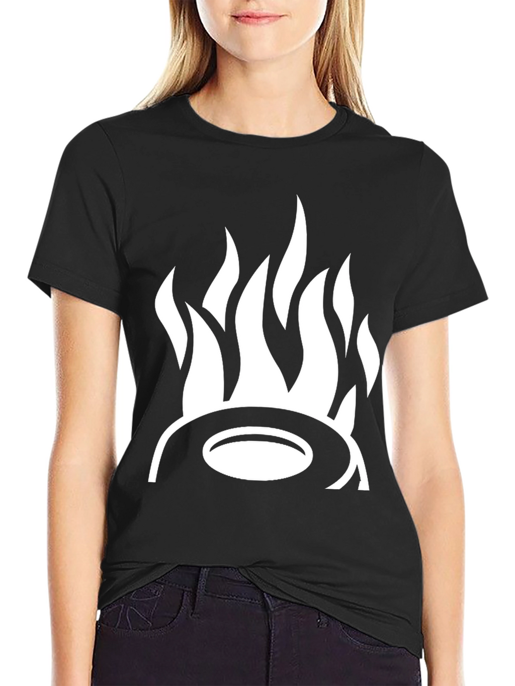 Flame Design Black T-Shirt