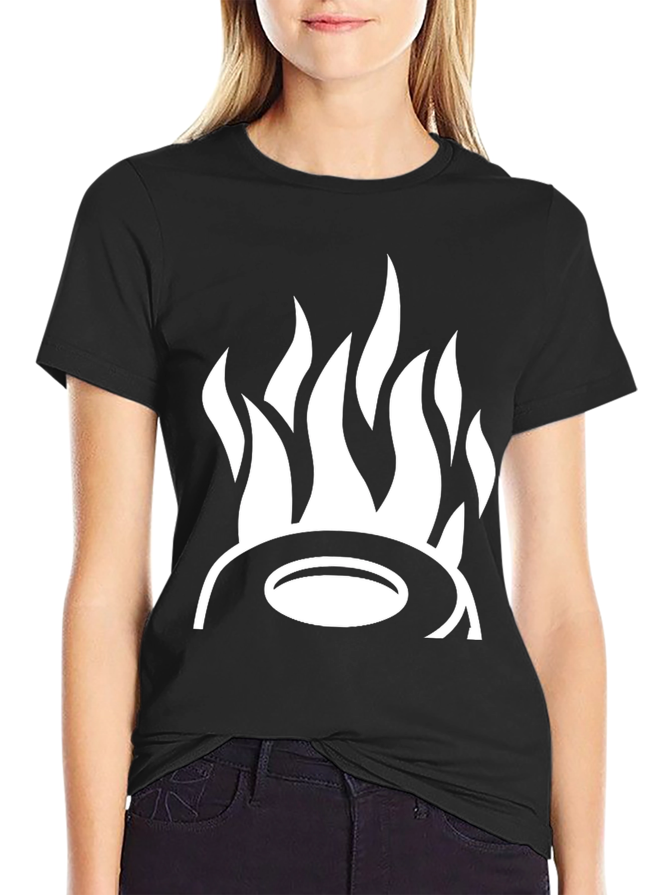 Flame Design Black T-Shirt