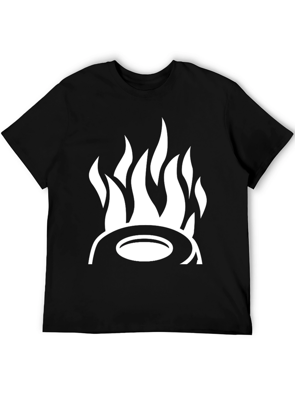 Flame Design Black T-Shirt