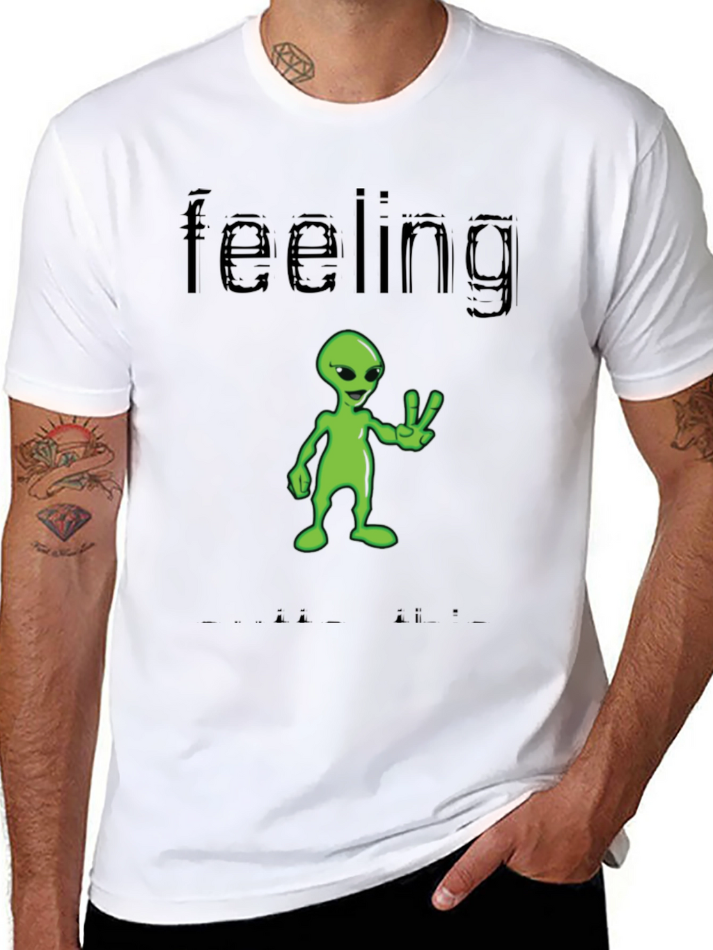 Feeling Alien T-Shirt - Black Graphic Tee