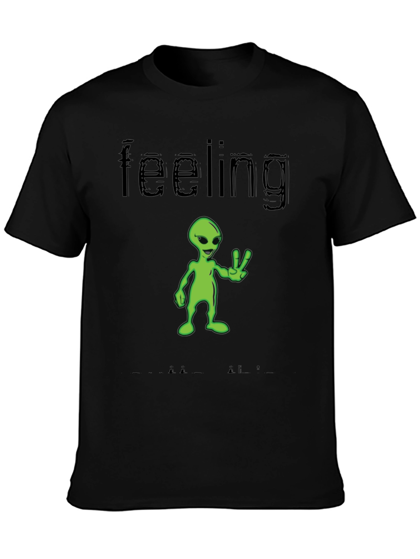 Feeling Alien T-Shirt - Black Graphic Tee