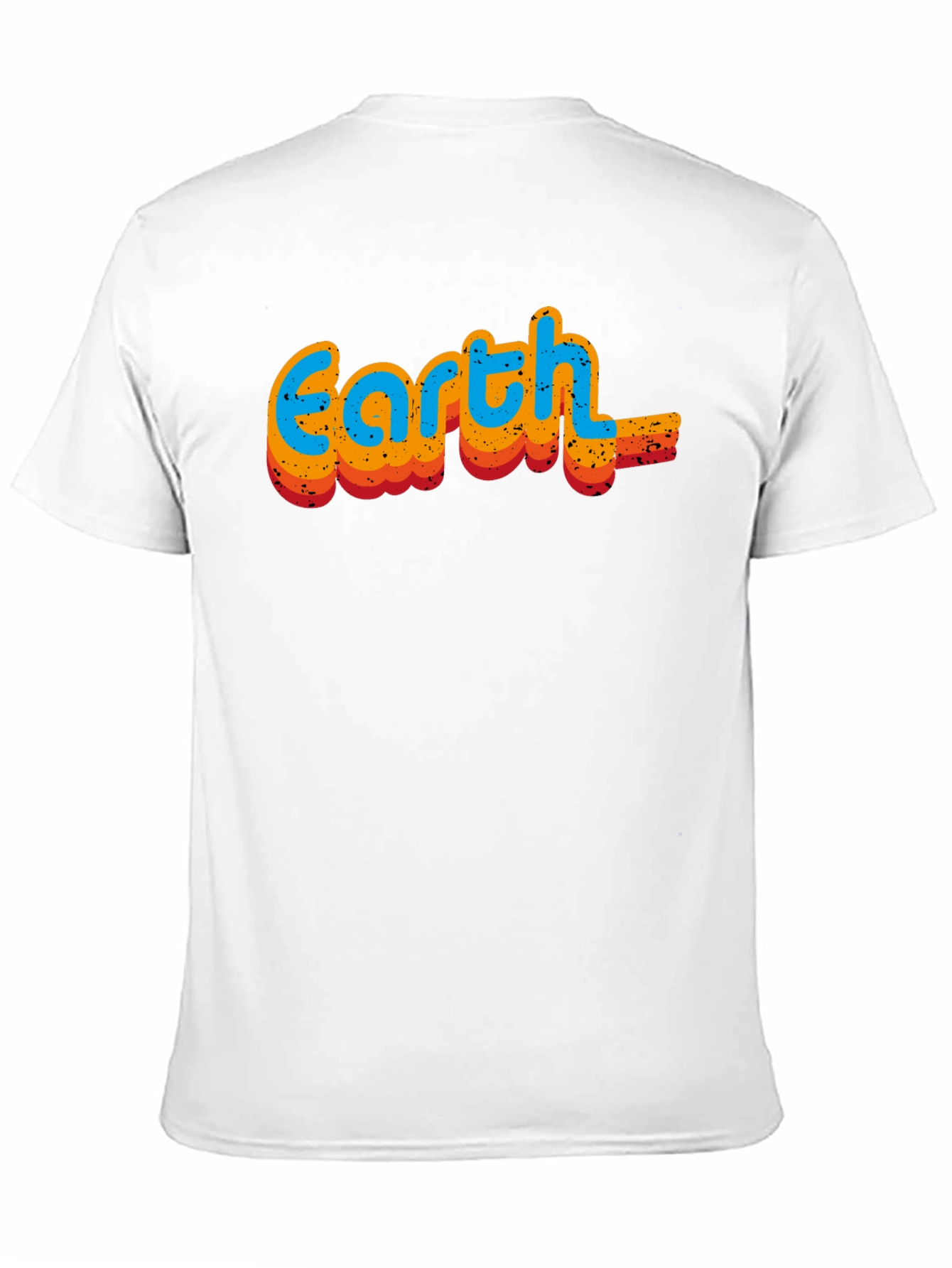 Retro Earth Graphic Black T-Shirt
