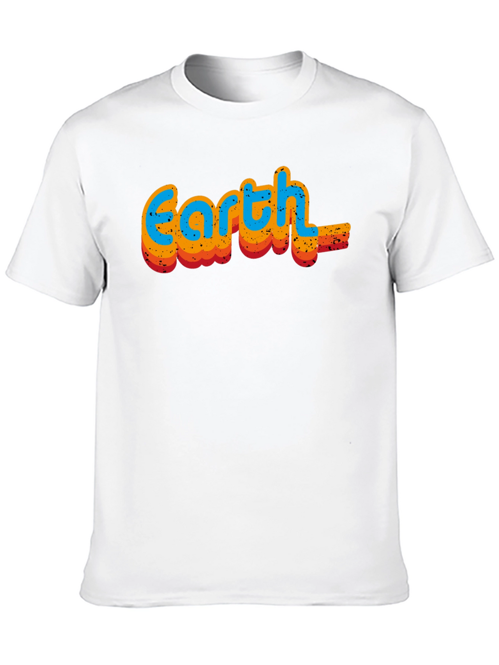 Retro Earth Graphic Black T-Shirt