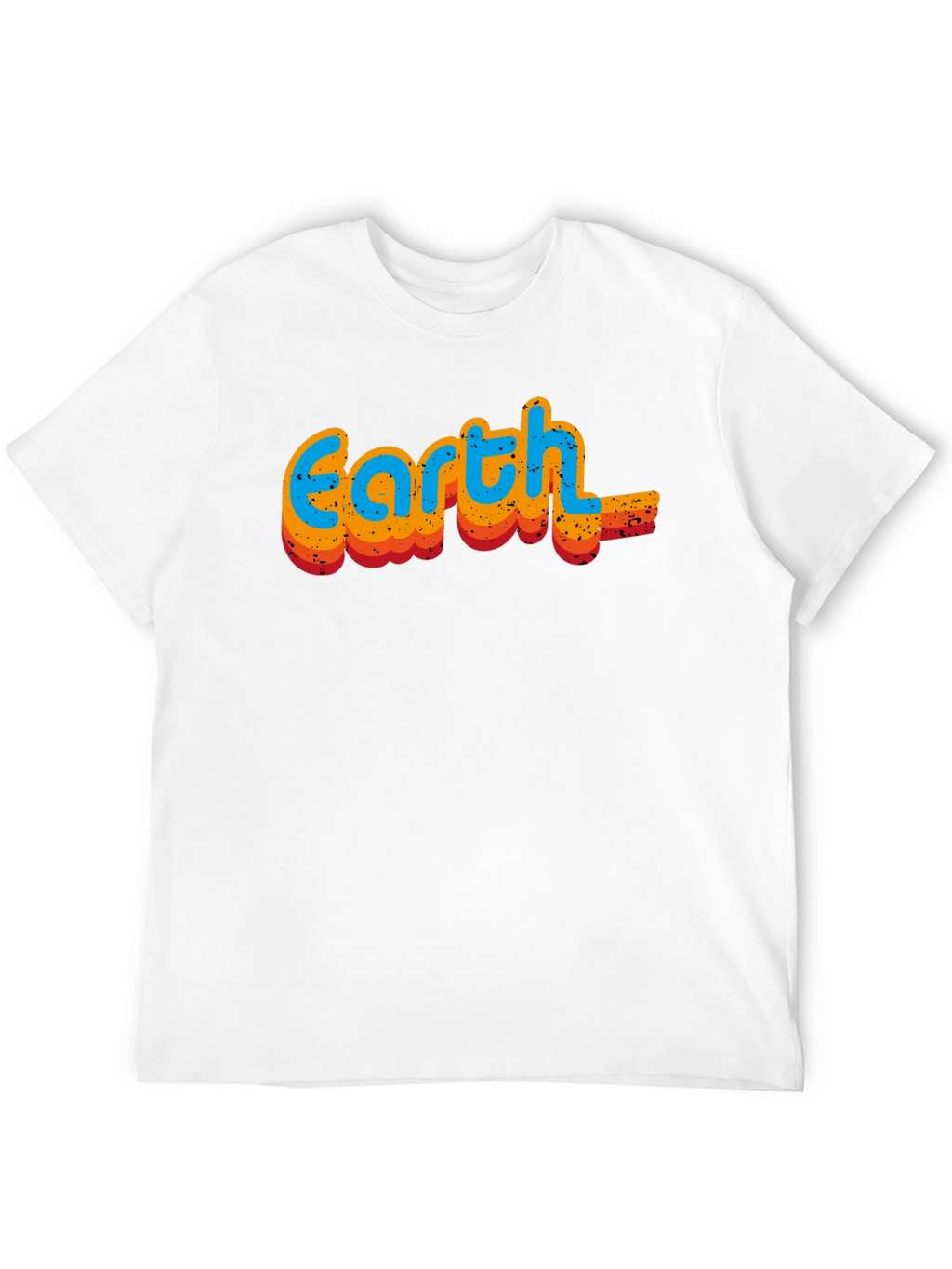 Retro Earth Graphic Black T-Shirt