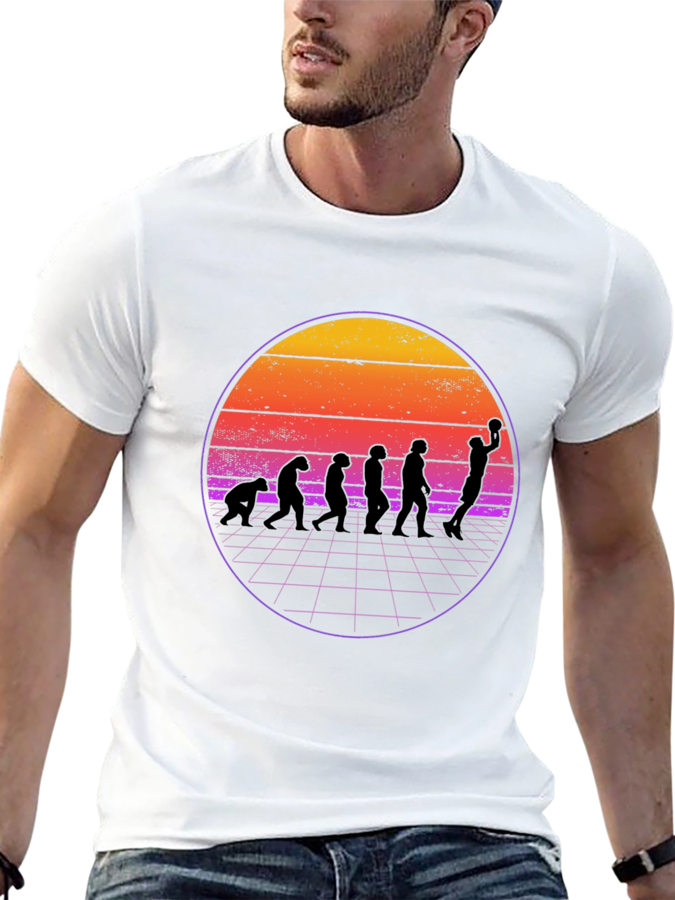 Retro Evolution Basketball T-Shirt