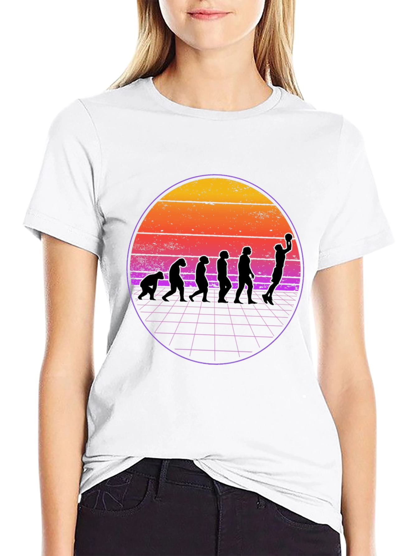 Retro Evolution Basketball T-Shirt