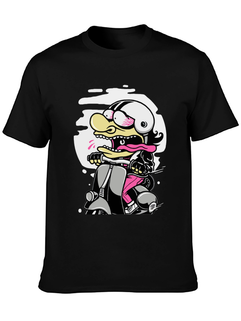 Cartoon Duck Scooter T-Shirt