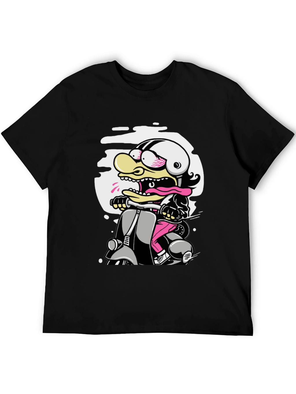 Cartoon Duck Scooter T-Shirt