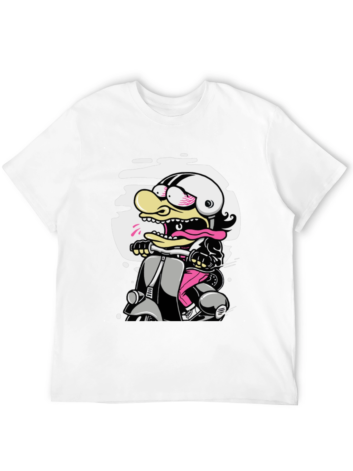 Cartoon Duck Scooter T-Shirt