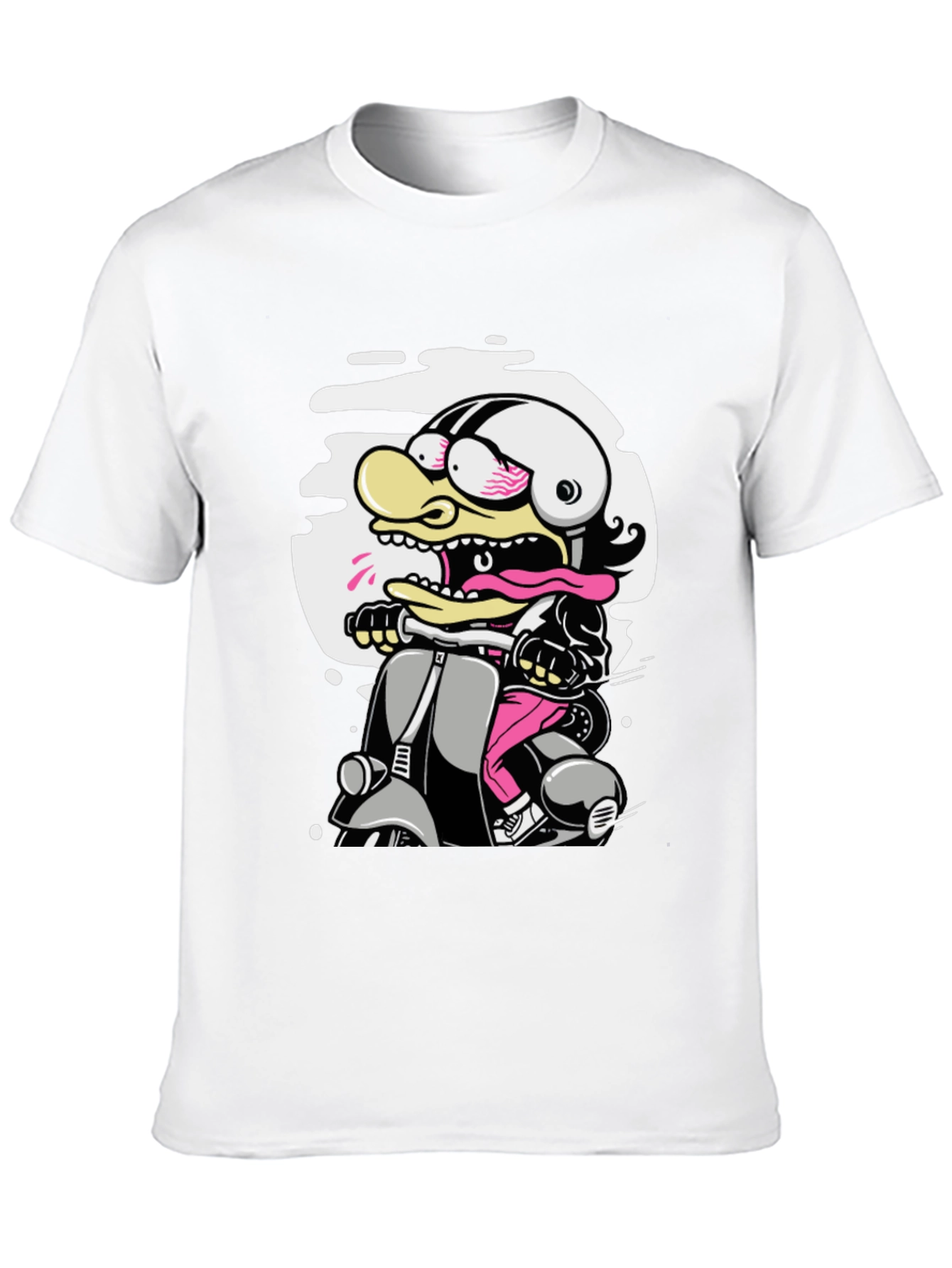 Cartoon Duck Scooter T-Shirt