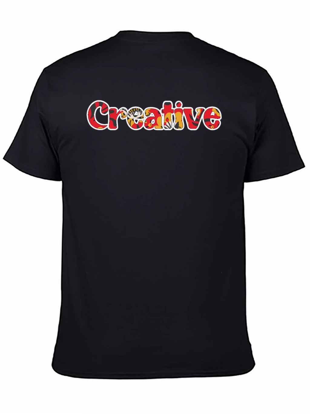 Creative Graphic Print Crew Neck T-Shirt