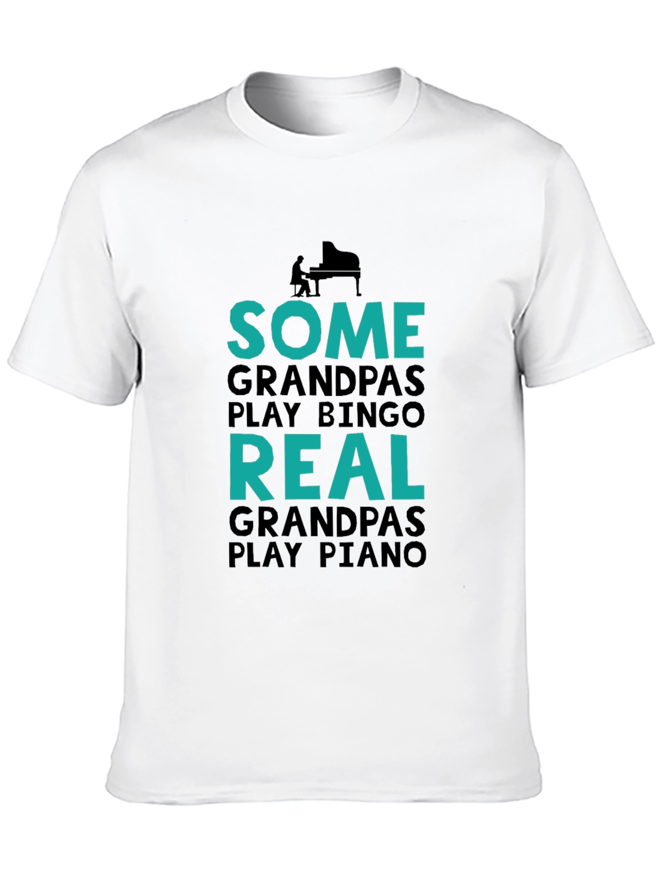 Real Grandpas Play Piano Graphic Tee