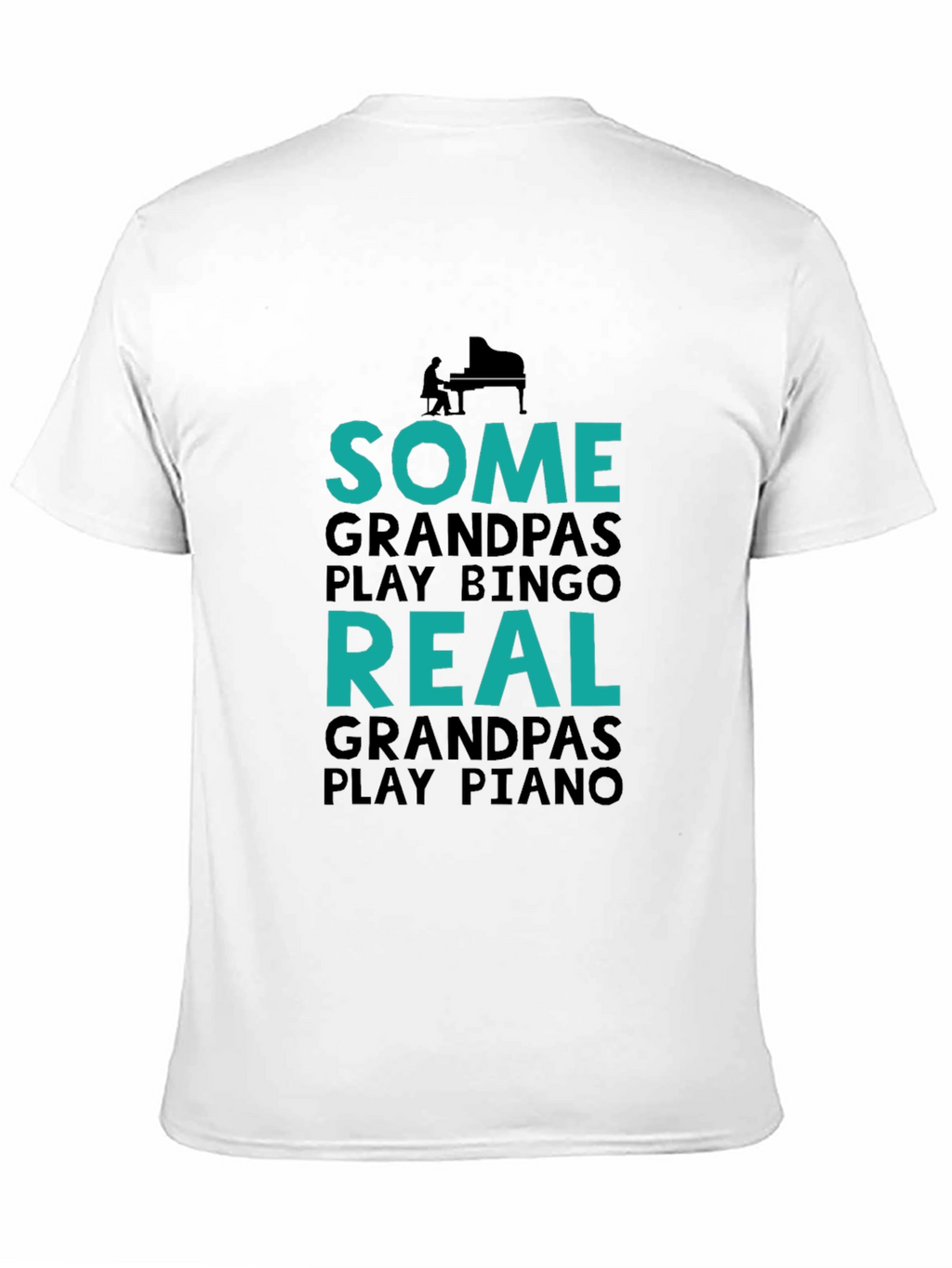 Real Grandpas Play Piano Graphic Tee