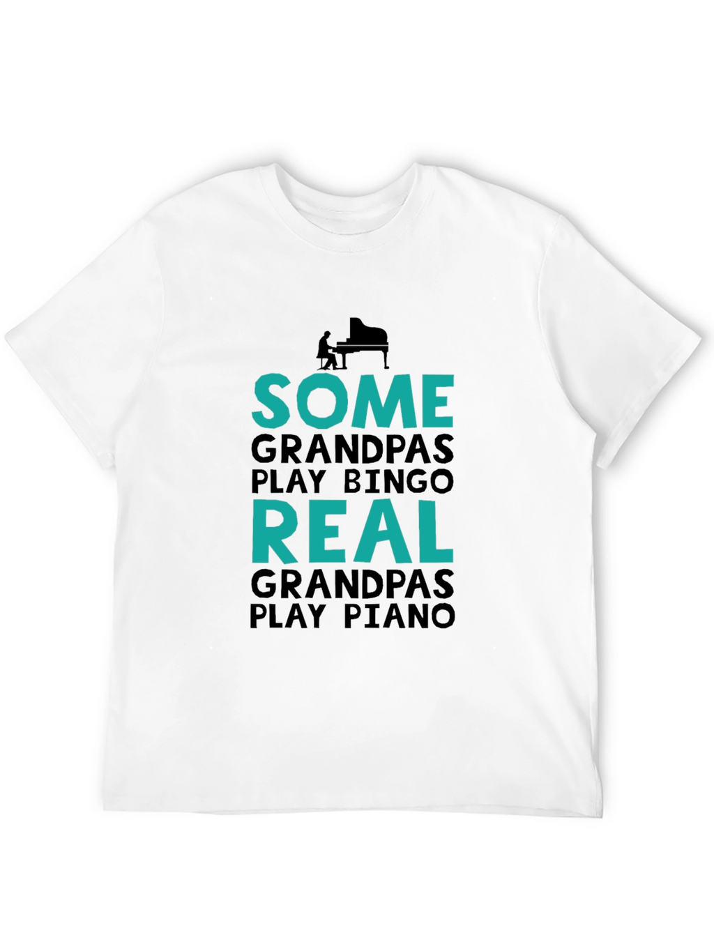 Real Grandpas Play Piano Graphic Tee