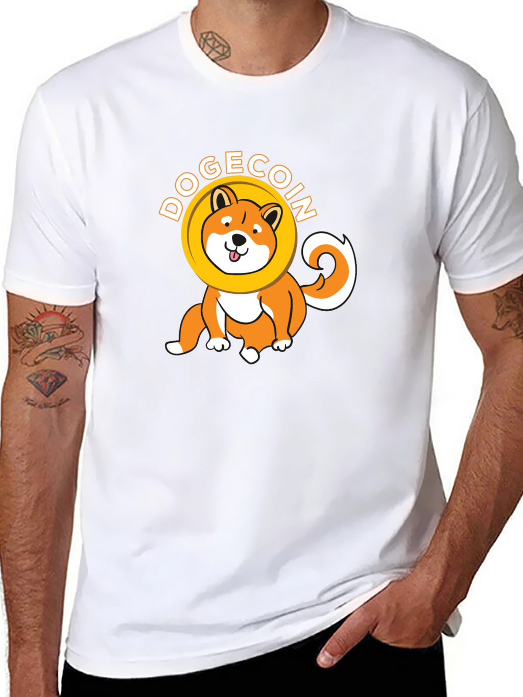 Dogecoin Crypto Black T-Shirt