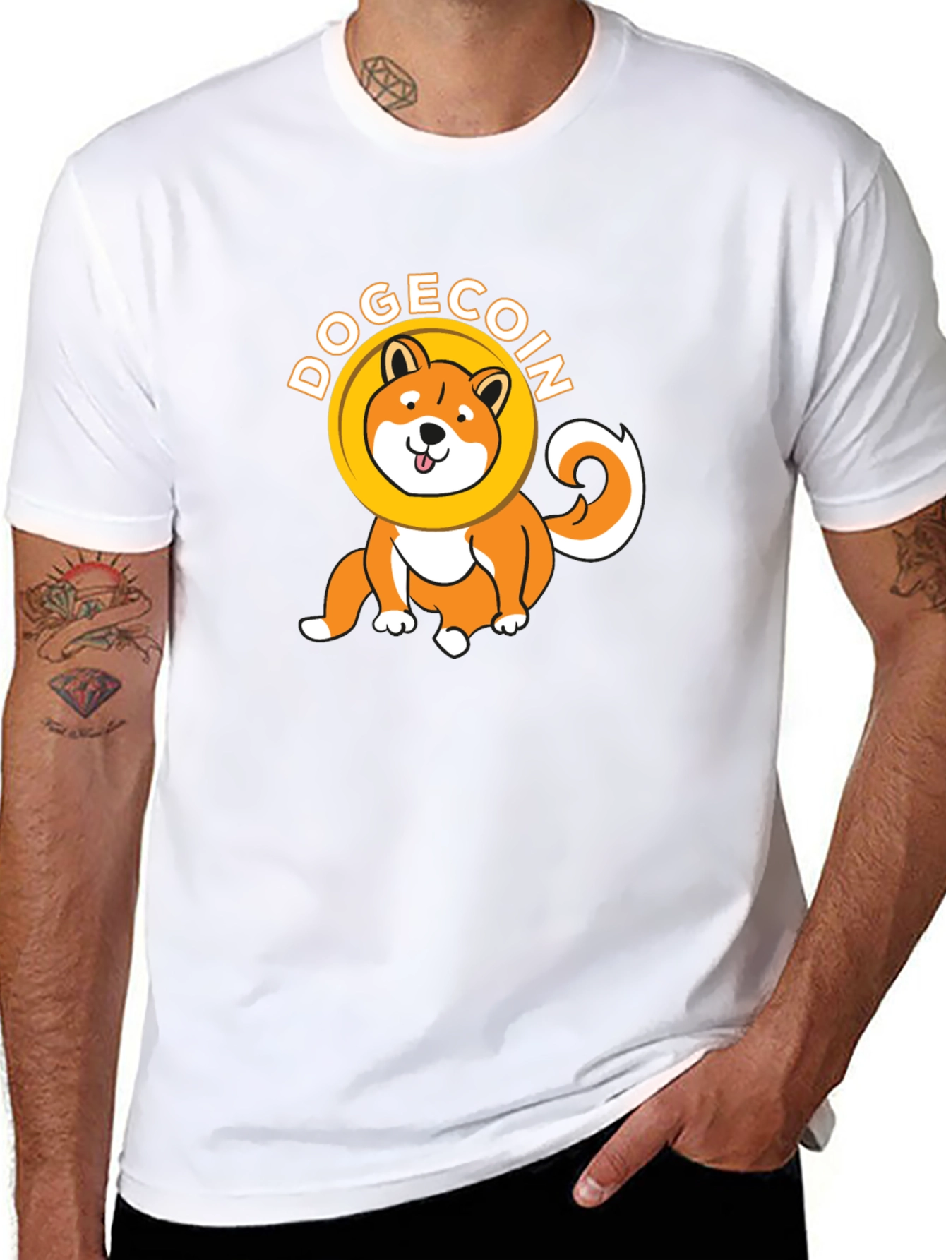 Dogecoin Crypto Black T-Shirt