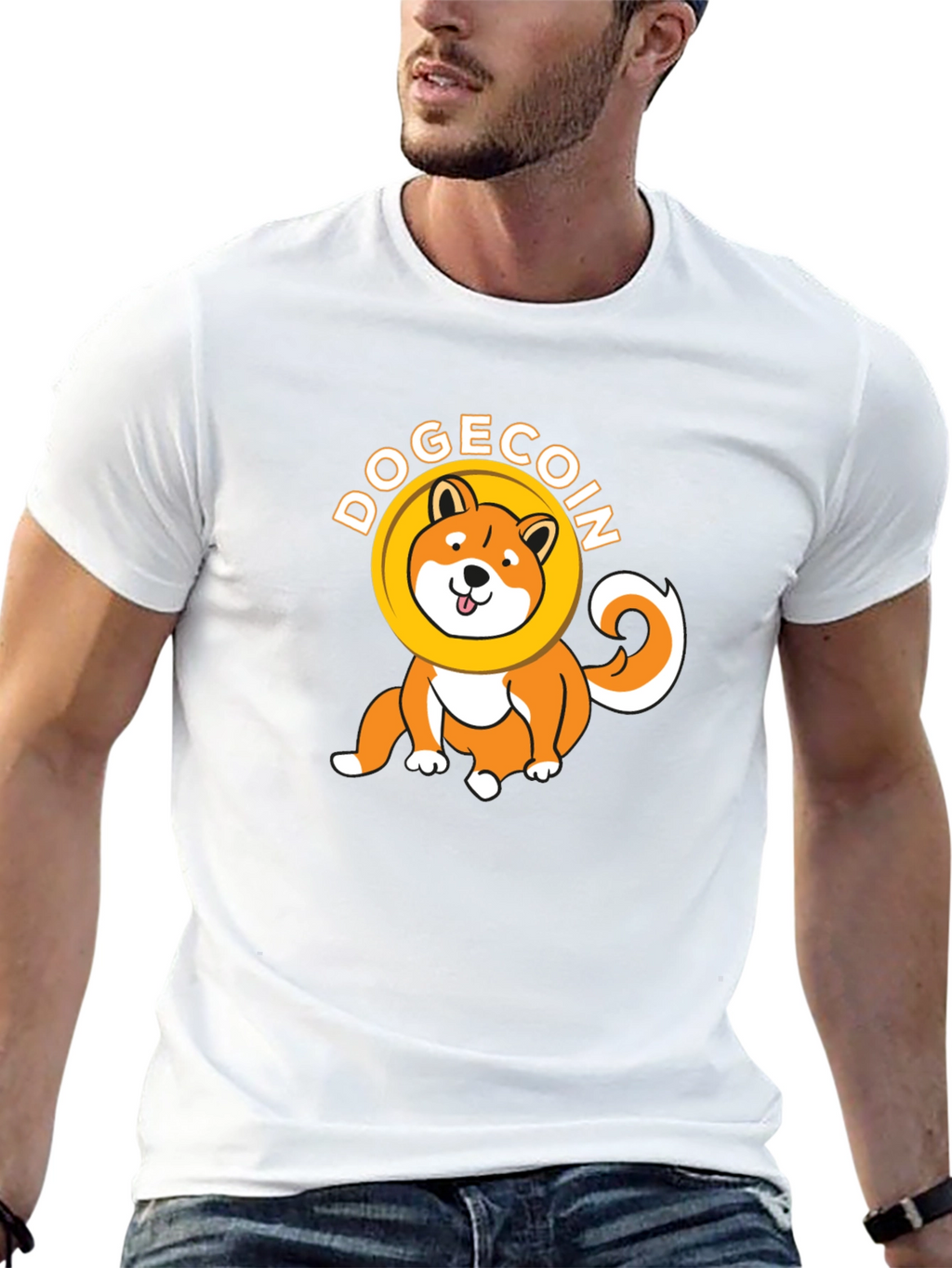 Dogecoin Crypto Black T-Shirt