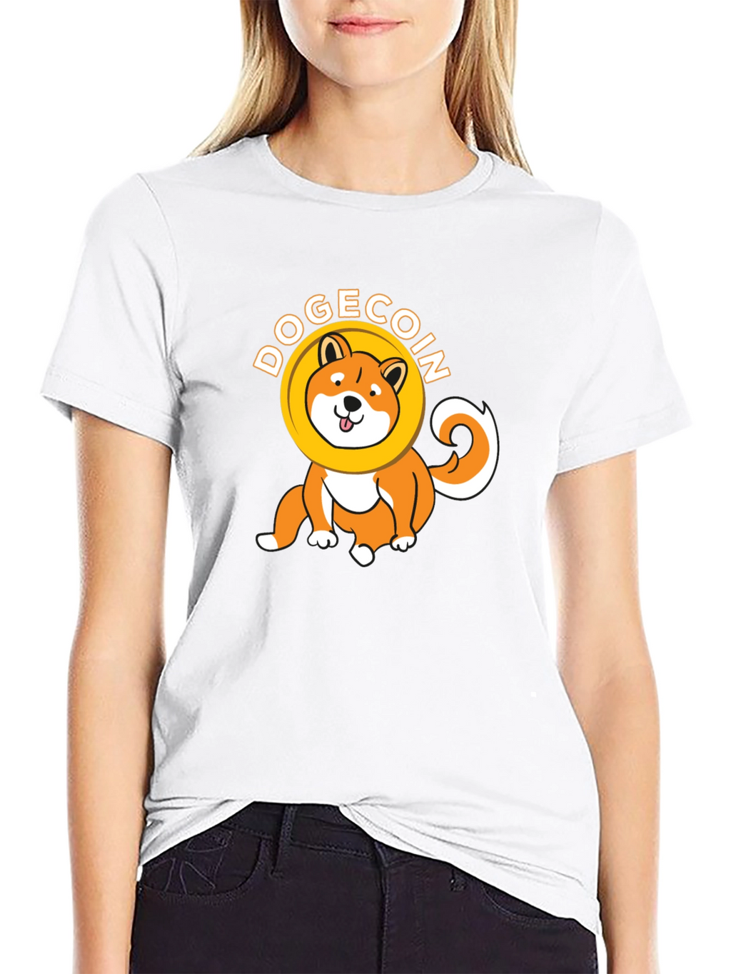 Dogecoin Crypto Black T-Shirt