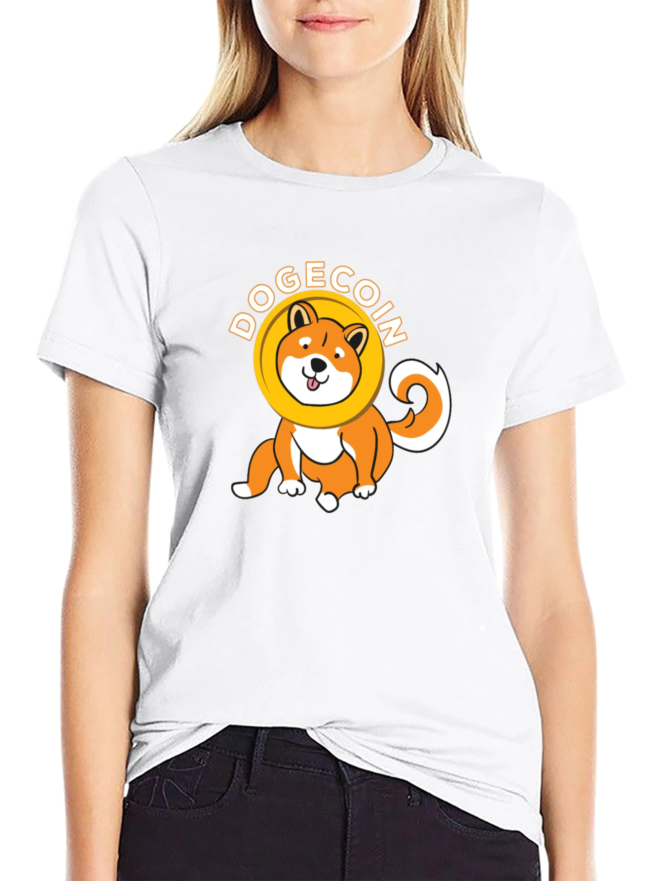 Dogecoin Crypto Black T-Shirt