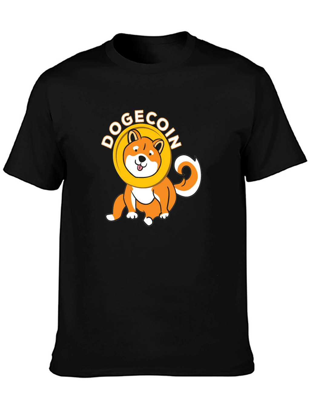 Dogecoin Crypto Black T-Shirt