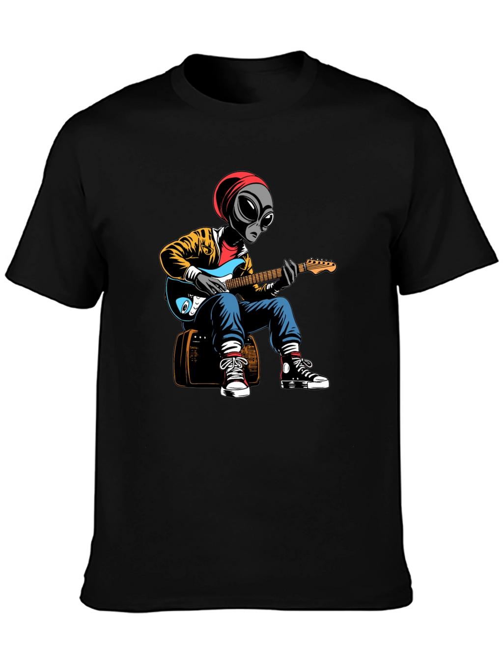 Alien Guitarist Graphic T-Shirt