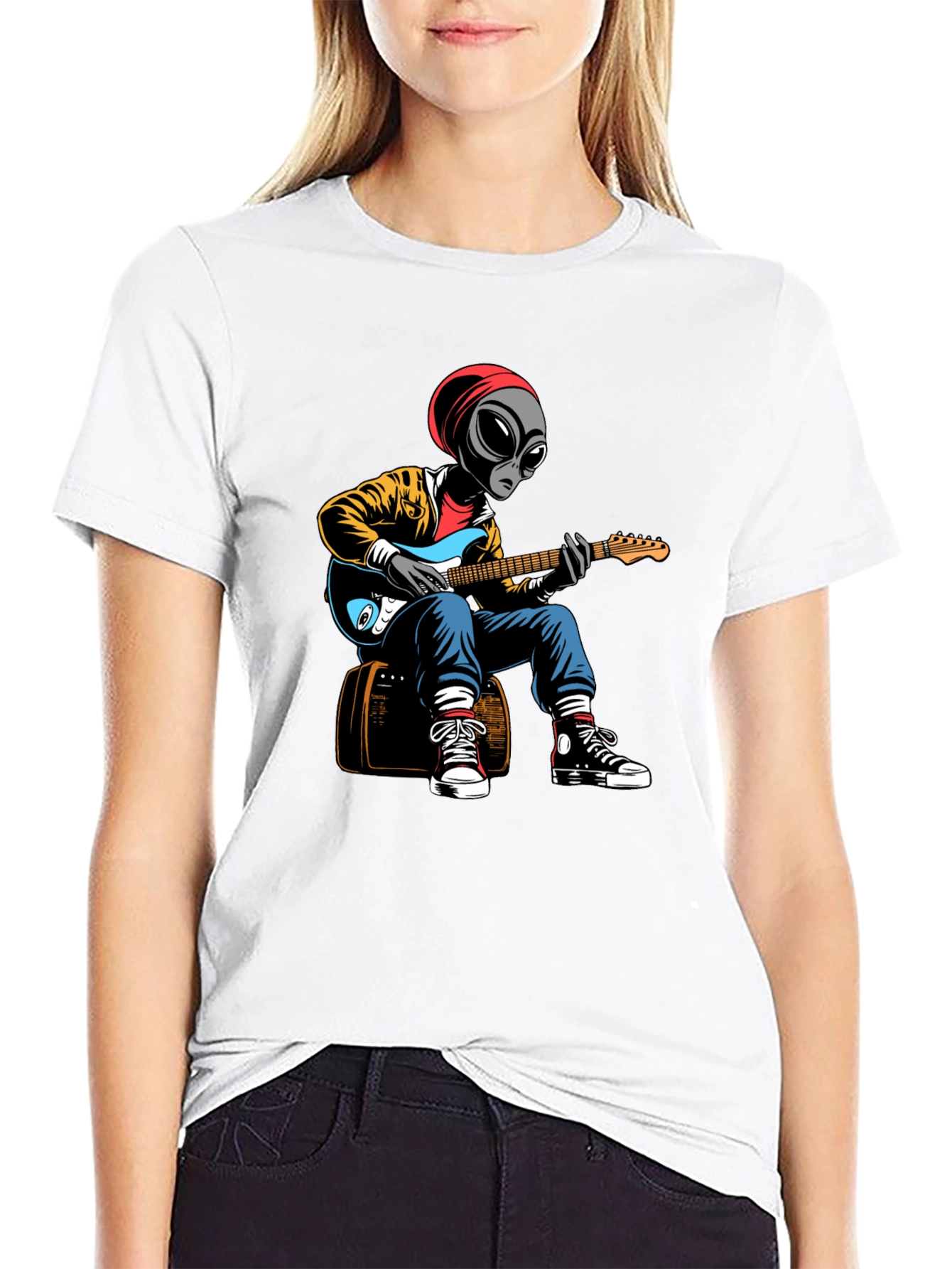 Alien Guitarist Graphic T-Shirt