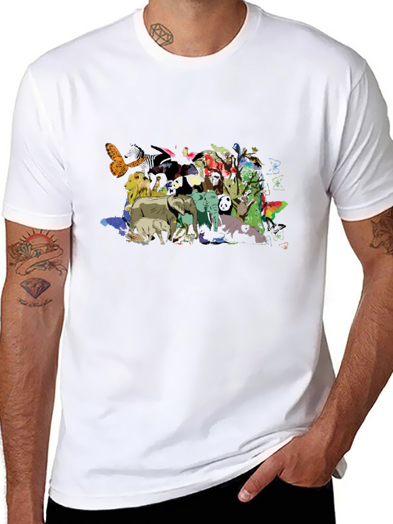 Animal Kingdom Graphic Black T-Shirt