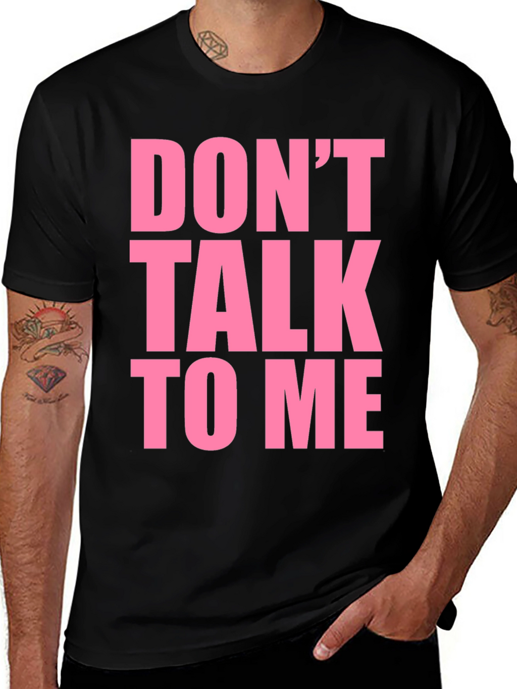 Dont Talk To Me Graphic Tee - Black