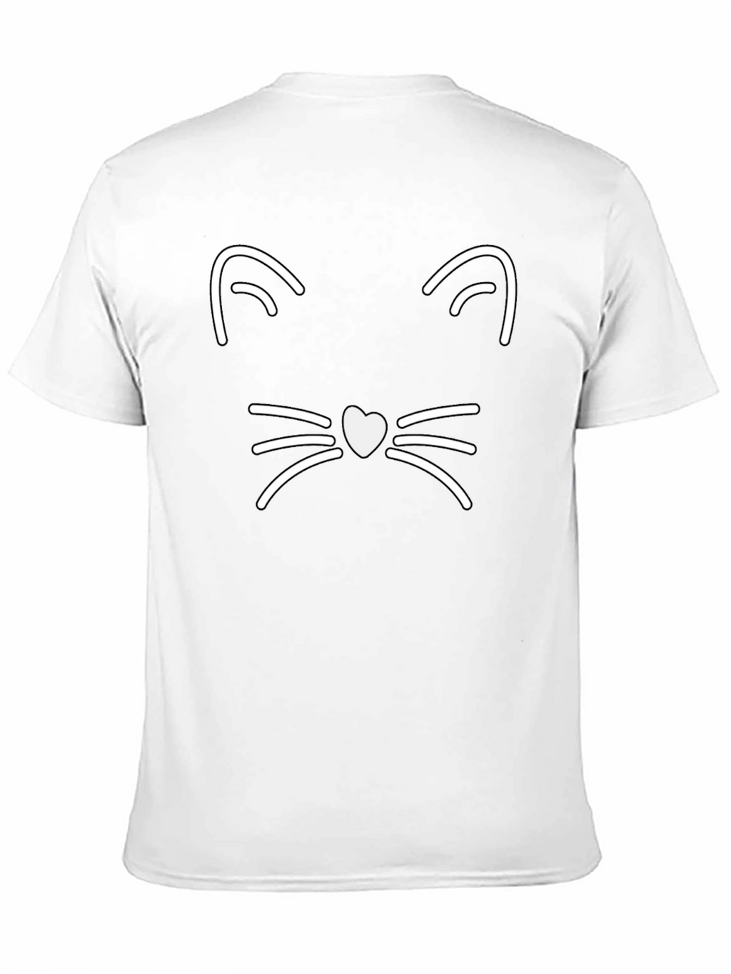 Cool Cat Face Graphic Tee - Black