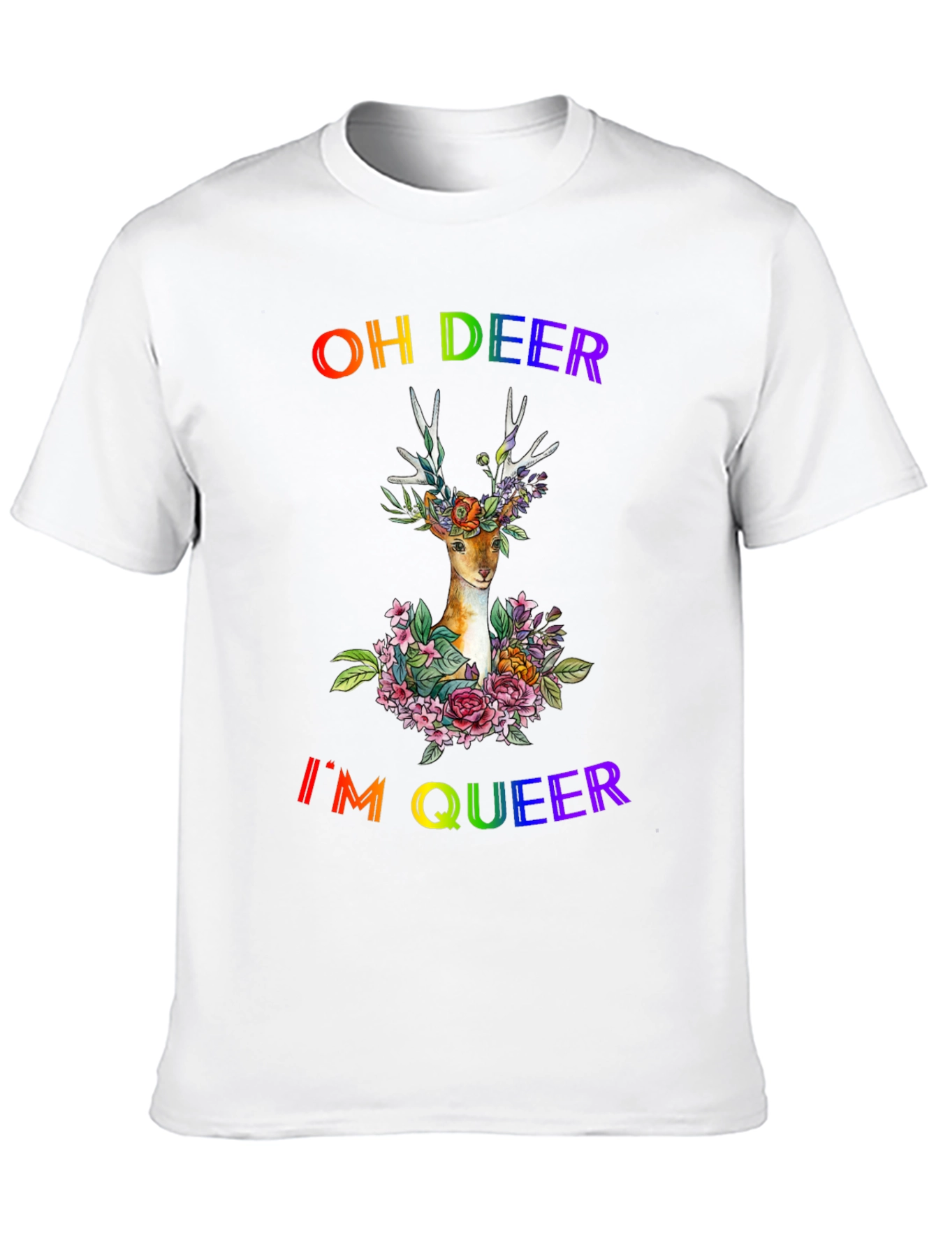 Oh Deer Im Queer Pride T-Shirt
