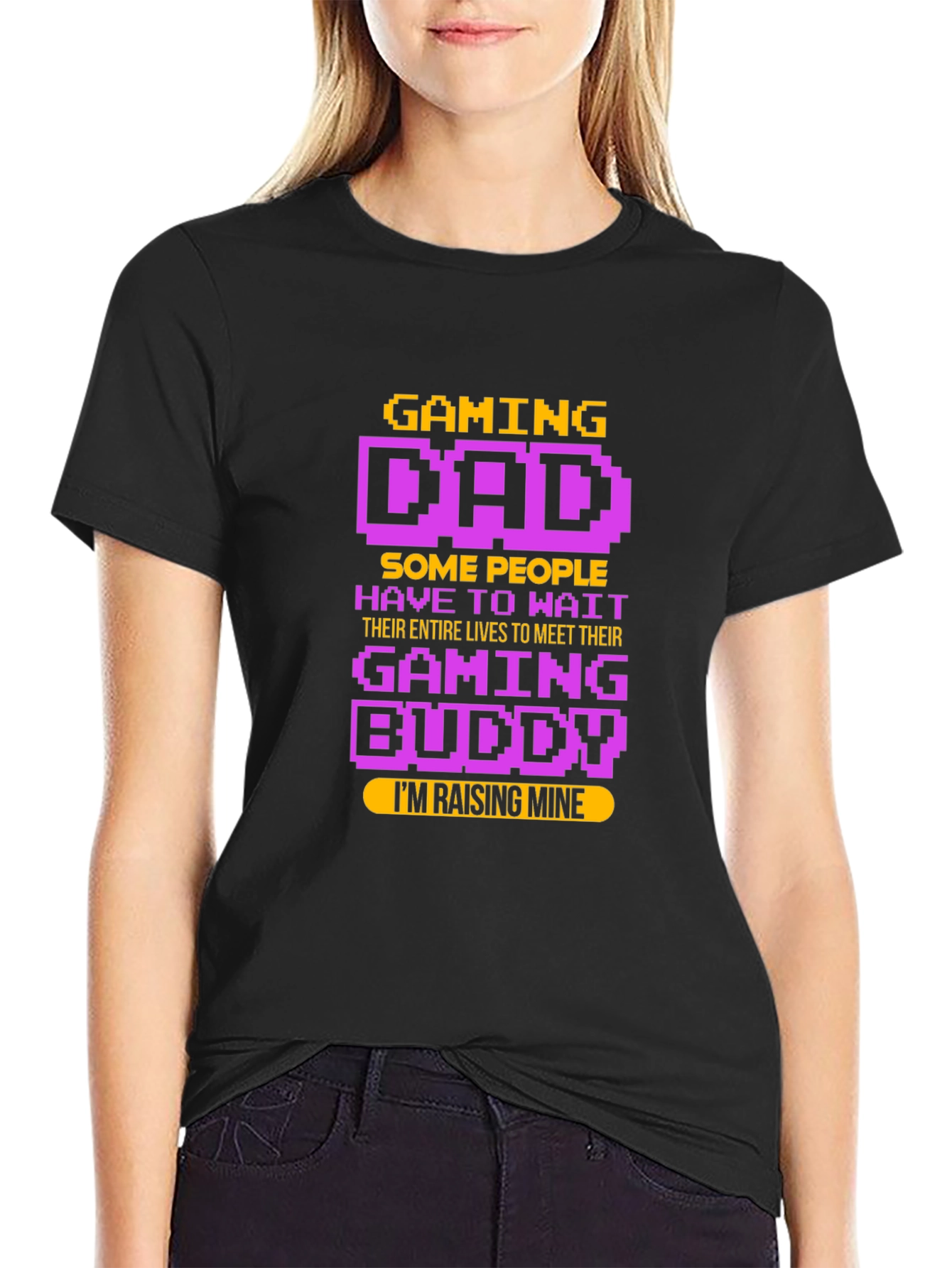 Gaming Dad T-Shirt - Raising My Gaming Buddy