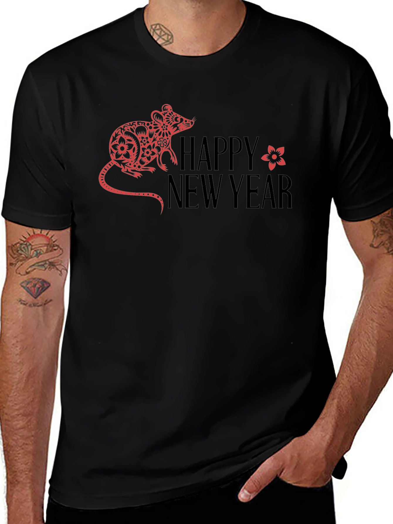 Year of the Rat Graphic Tee - Happy New Year Shirt