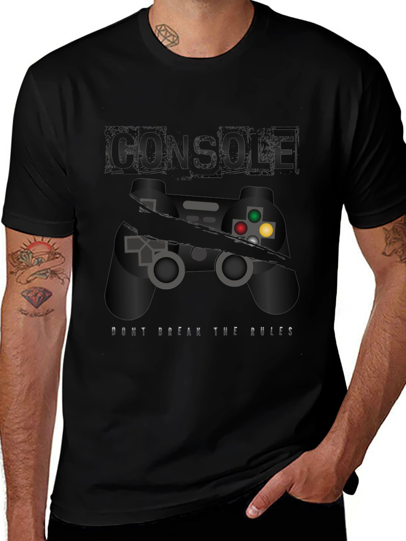 Console Gaming T-Shirt - Dont Break the Rules!