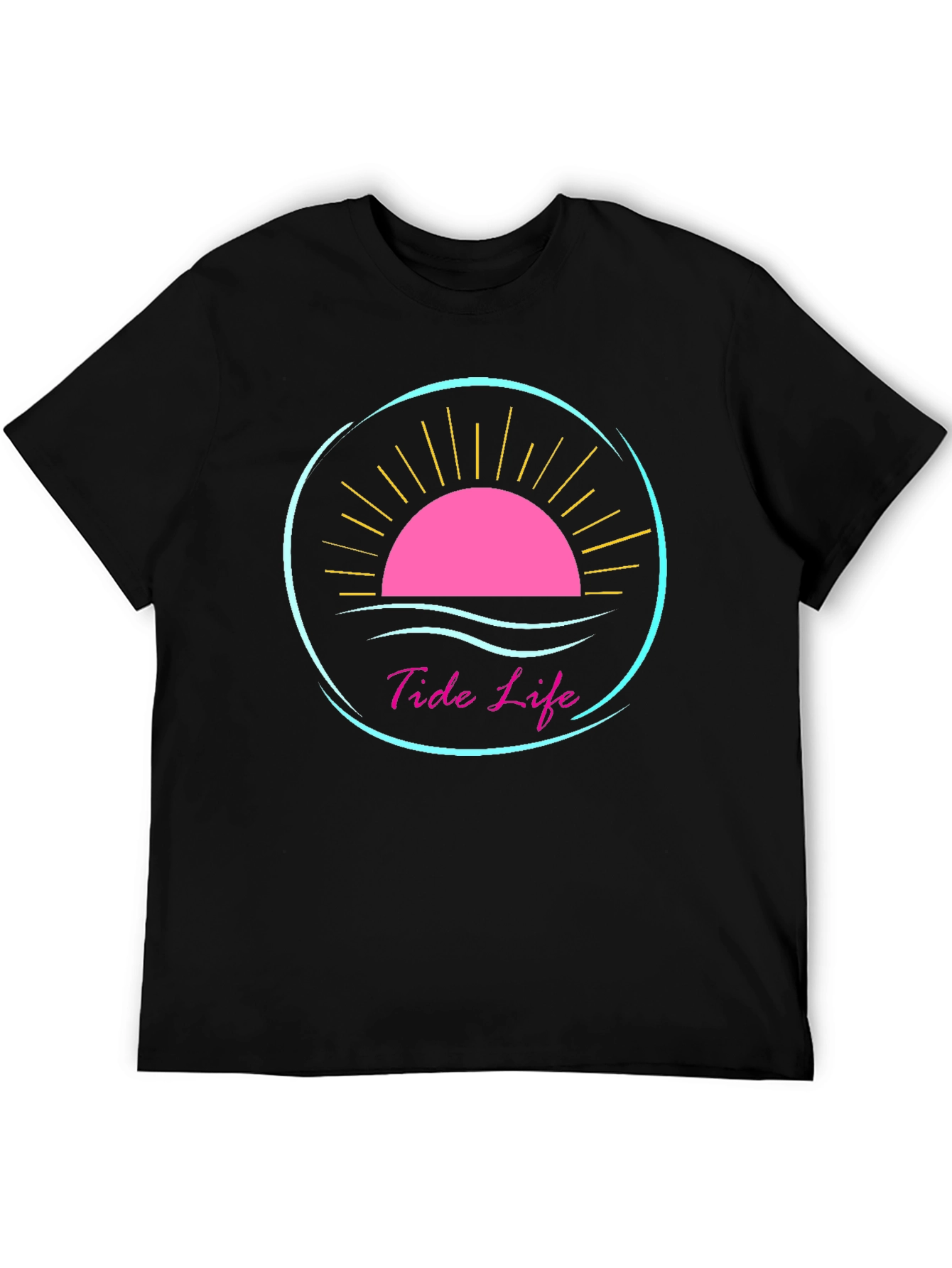 Tide Life Black Graphic Tee