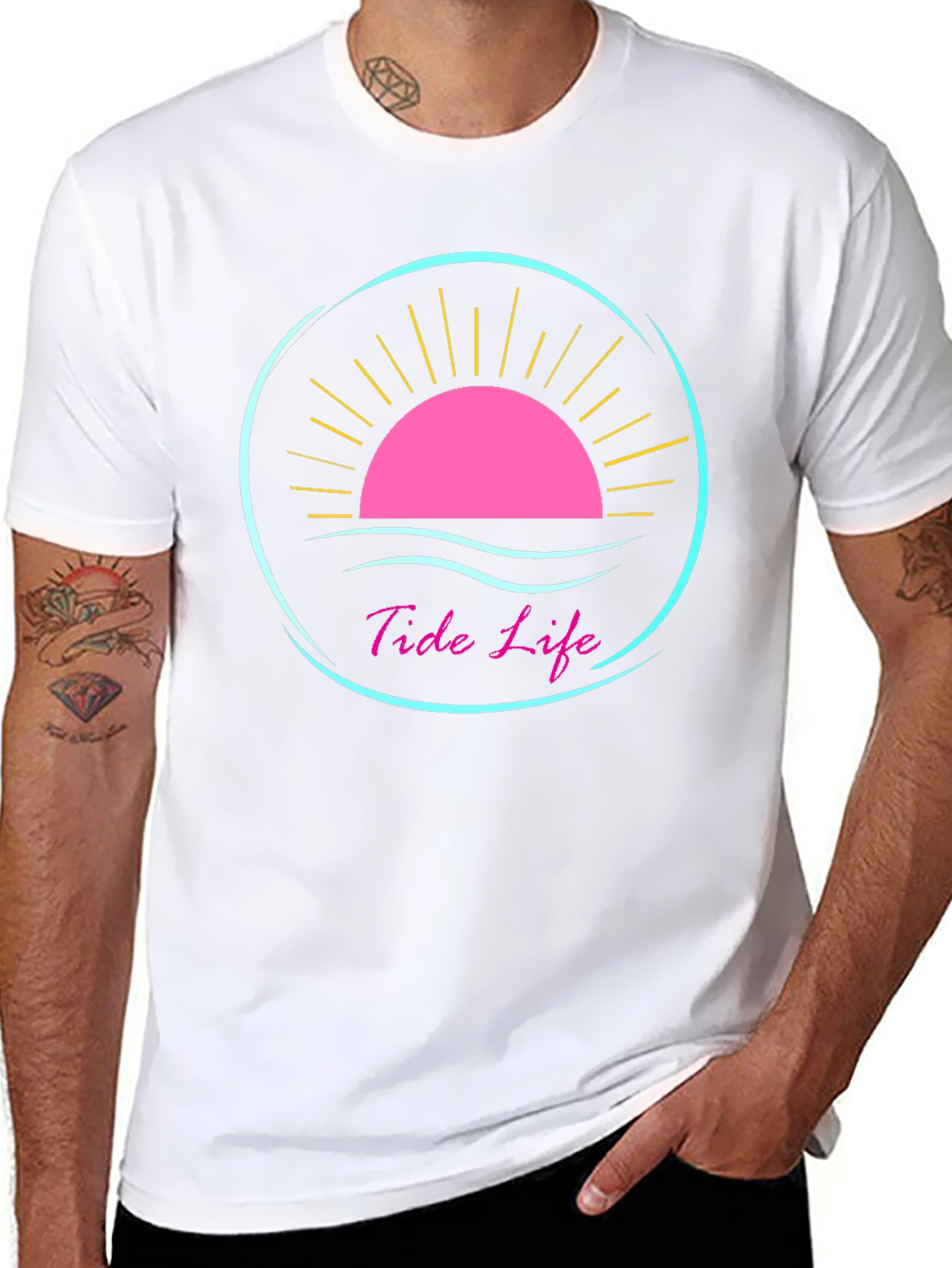 Tide Life Black Graphic Tee