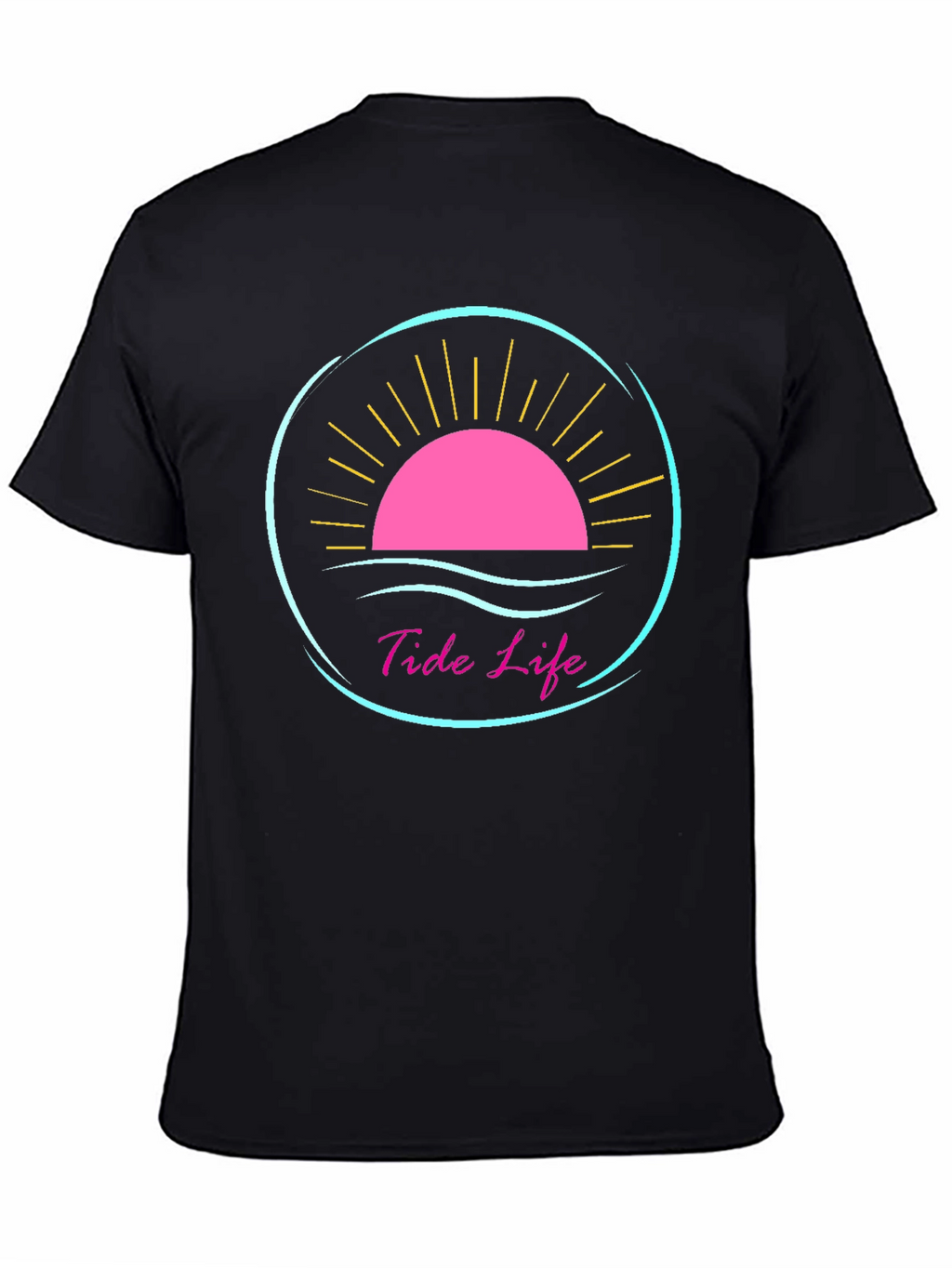 Tide Life Black Graphic Tee