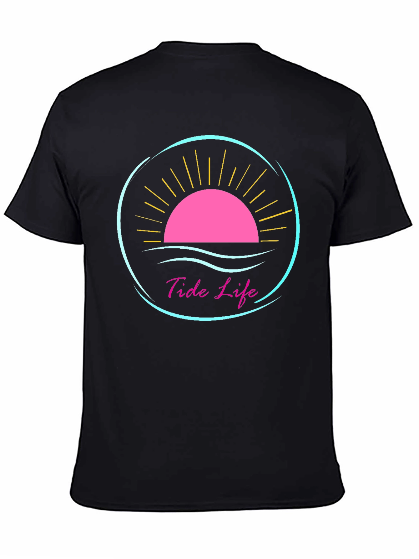 Tide Life Black Graphic Tee