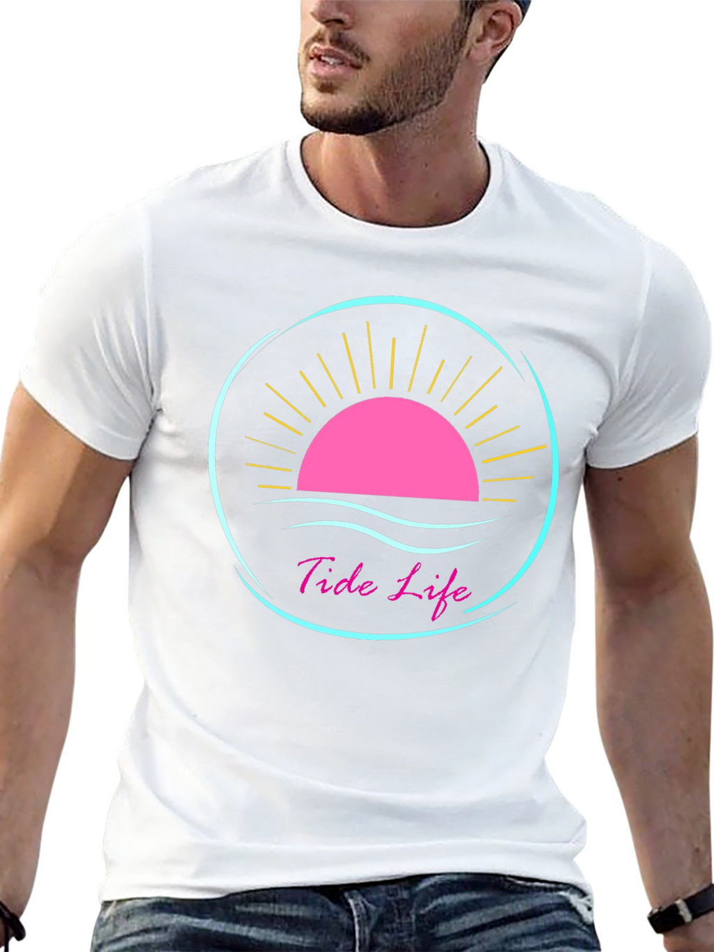 Tide Life Black Graphic Tee