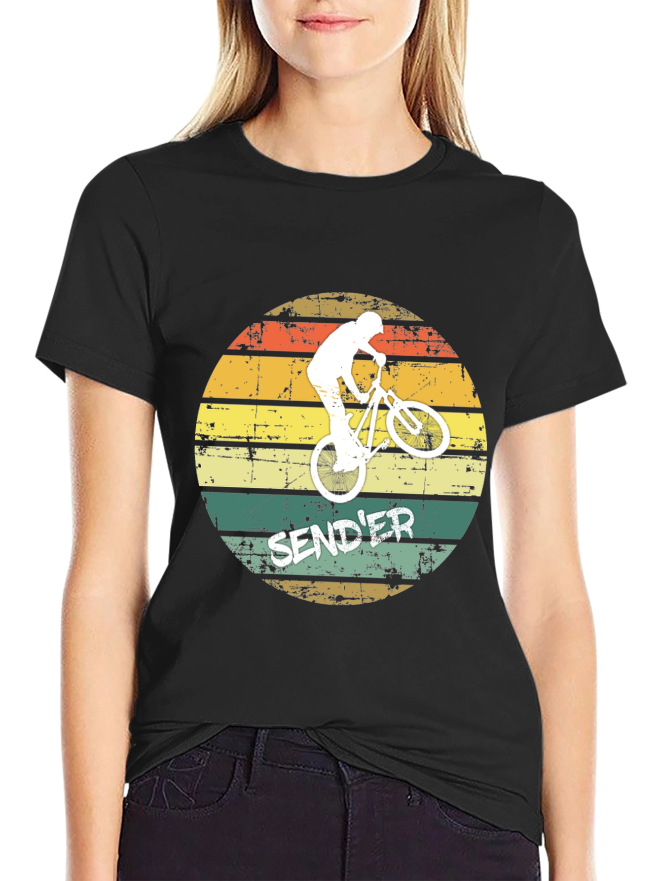 Retro Sender Mountain Biking T-Shirt