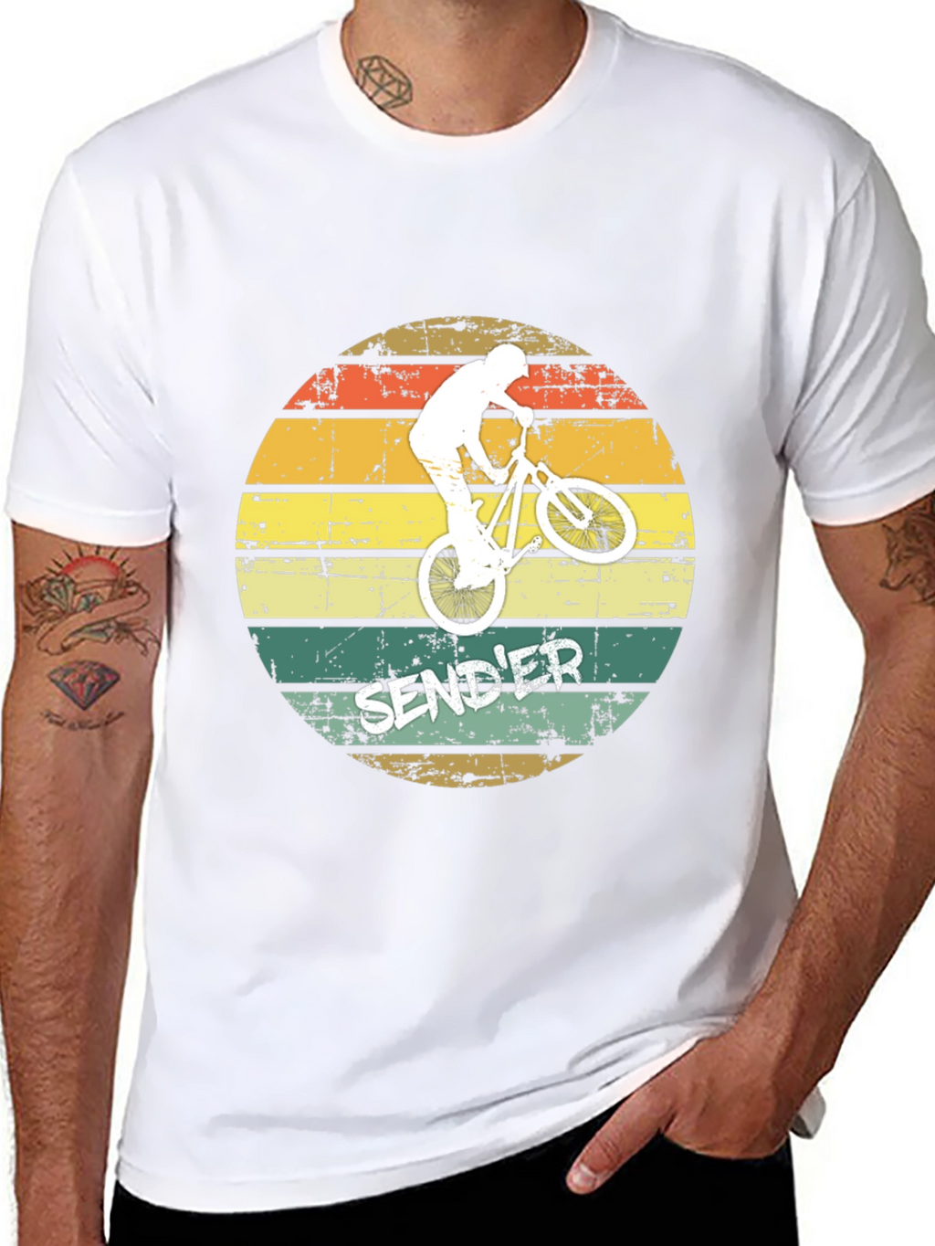 Retro Sender Mountain Biking T-Shirt